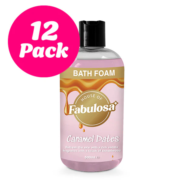 Fabulosa Bath Foam Caramel Dates 500ml 12 Pack Bundle