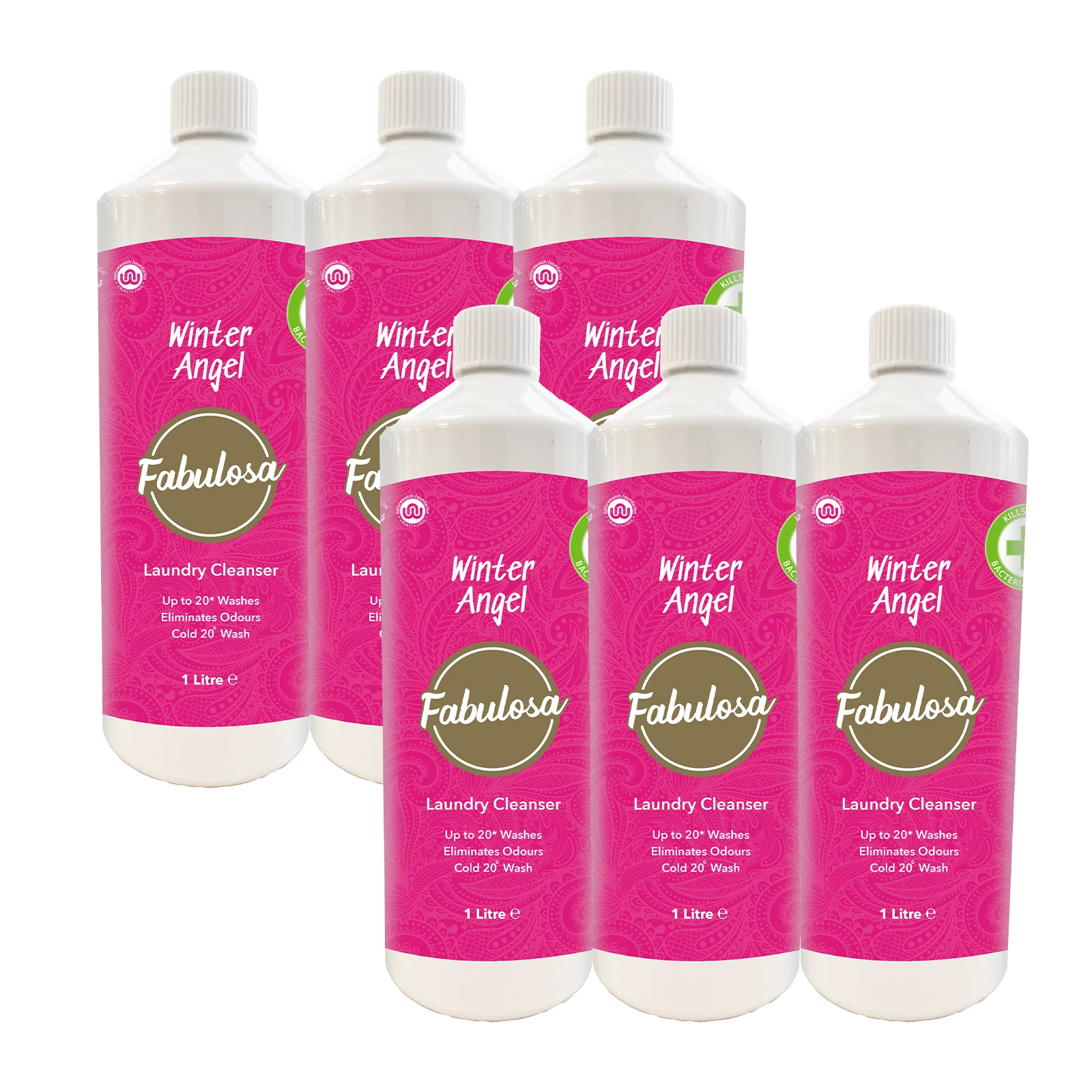 Fabulosa Fragranced Laundry Cleanser Scented Winter Angel Bundle Pack of 6 1000ml