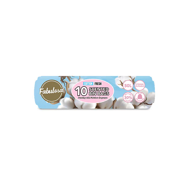 Fabulosa Scented Bin Bags Cotton Fresh 10 Pack